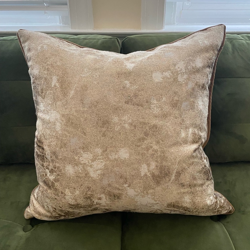 Gold Throw Pillow 19”x20”